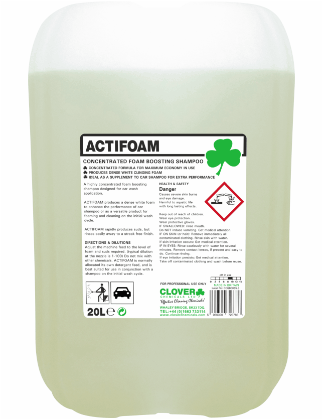 Clover Actifoam  Foam Boosting Shampoo 20 Litre [410]