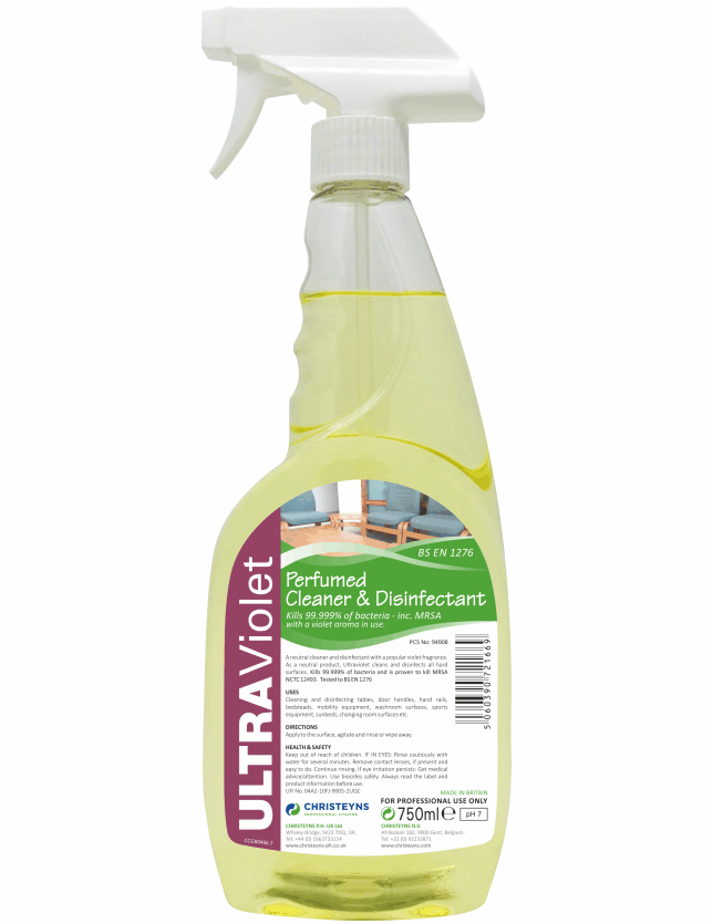 Clover Ultraviolet (RTU) Perfumed Cleaner and Disinfectant 750ml trigger [840]